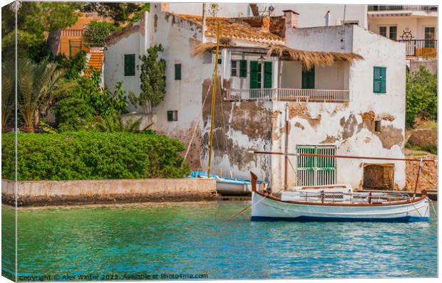 Idyllic view of old fishing boat Canvas Print by Alex Winter