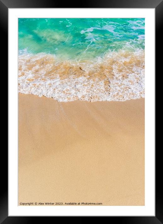 Summer holiday on sand beach background Framed Mounted Print by Alex Winter