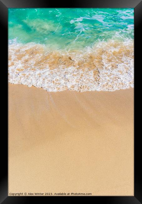Summer holiday on sand beach background Framed Print by Alex Winter