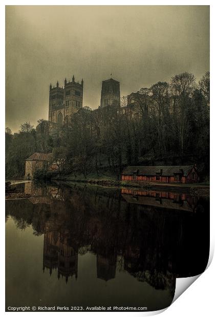 On the banks of the River Wear Print by Richard Perks