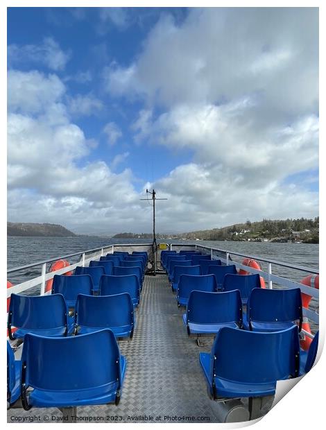 Windermere Boat Trip  Print by David Thompson