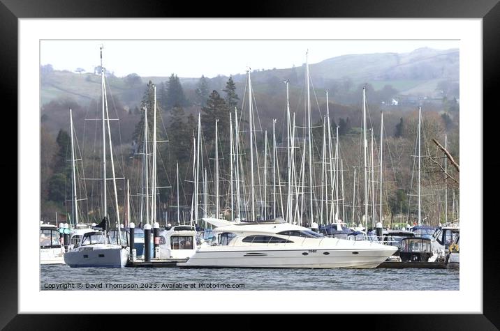 Lake Windermere Boatyard  Framed Mounted Print by David Thompson