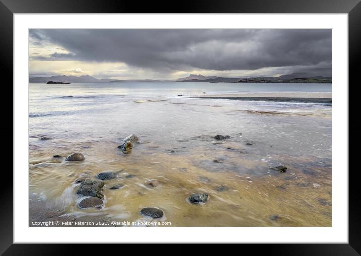 Melon Udrigle Beach Framed Mounted Print by Peter Paterson
