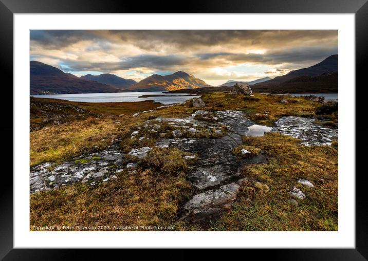 Beautiful Sunrise over Upper Loch Torridon   Framed Mounted Print by Peter Paterson
