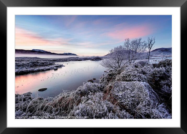  "Stunning Sunrise at Rannoch Moor" Framed Mounted Print by Peter Paterson