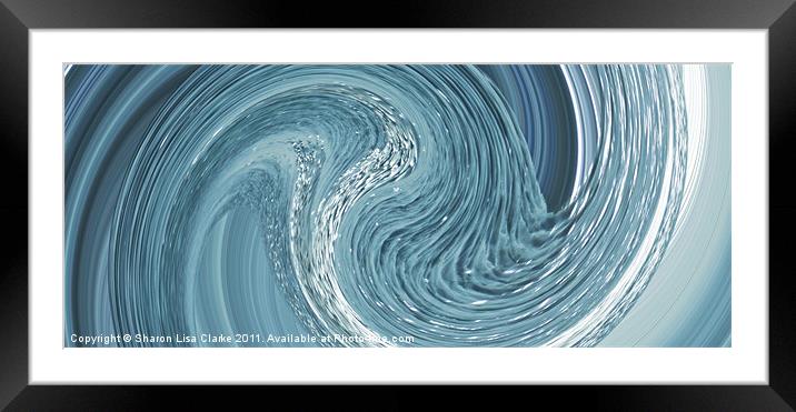 Wave Framed Mounted Print by Sharon Lisa Clarke