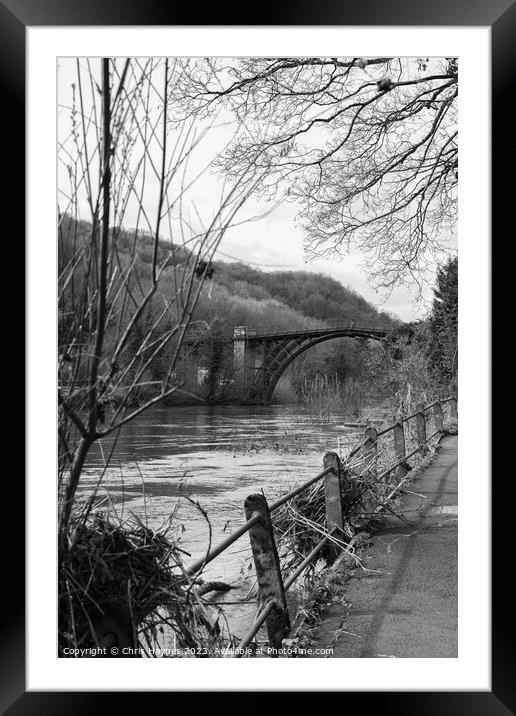 Walk towards the Iron Bridge Framed Mounted Print by Chris Haynes