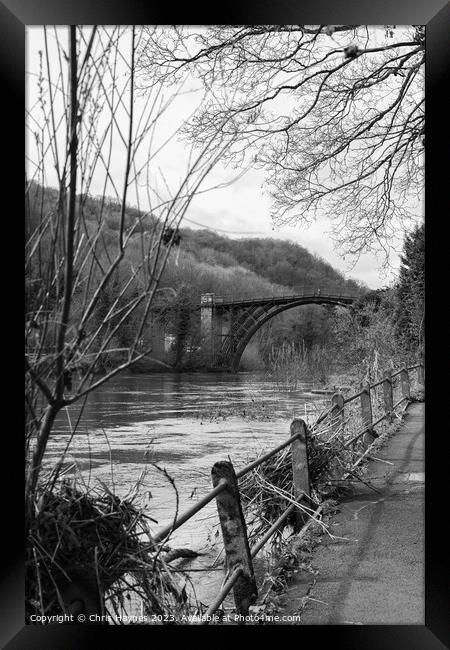 Walk towards the Iron Bridge Framed Print by Chris Haynes