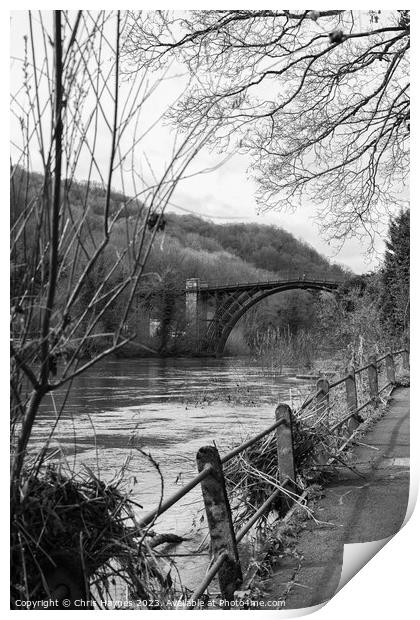 Walk towards the Iron Bridge Print by Chris Haynes