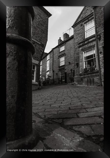 Severn Bank Ironbridge in Black and White Framed Print by Chris Haynes