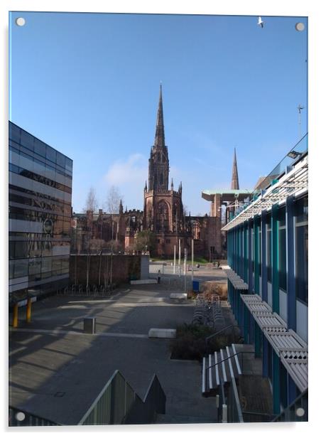 Heavenly Coventry Cathedral Acrylic by Jennifer de Sousa