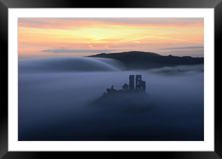 Corfe so Smooth Framed Mounted Print by David Neighbour