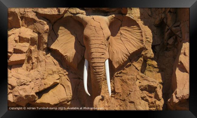 Elephant sculpture Sun City Framed Print by Adrian Turnbull-Kemp
