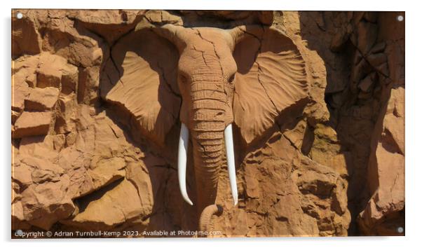 Elephant sculpture Sun City Acrylic by Adrian Turnbull-Kemp