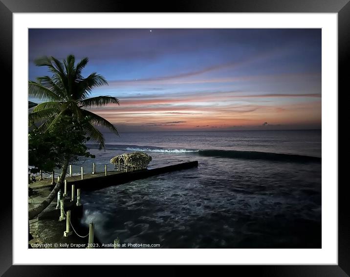 paradise sunset  Framed Mounted Print by kelly Draper