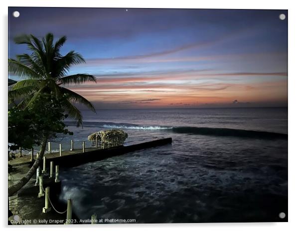 paradise sunset  Acrylic by kelly Draper