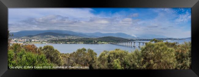 Tasman Bridge Tasmania Framed Print by Pete Evans