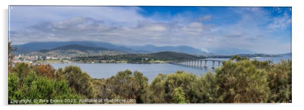 Tasman Bridge Tasmania Acrylic by Pete Evans