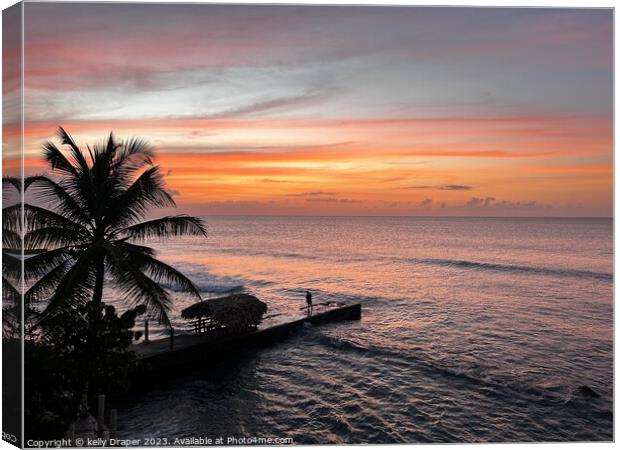 Tropical Sunset Canvas Print by kelly Draper
