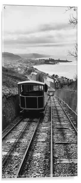 Aberystwyth cliff railway  Acrylic by Les Schofield
