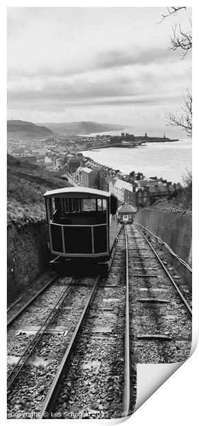 Aberystwyth cliff railway  Print by Les Schofield
