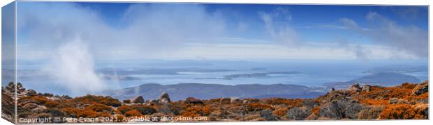 Top of Tasmania Canvas Print by Pete Evans