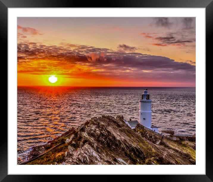 Start Point Lighthouse Sunrise Framed Mounted Print by Ian Stone