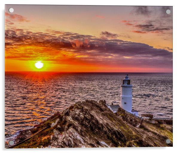 Start Point Lighthouse Sunrise Acrylic by Ian Stone