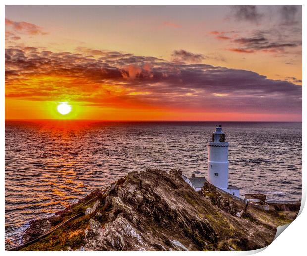 Start Point Lighthouse Sunrise Print by Ian Stone