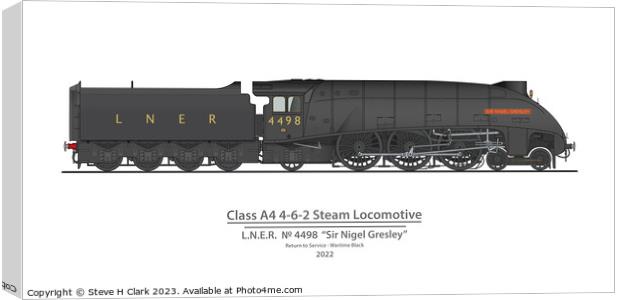 4498 Sir Nigel Gresley Return To Service 2022 Canvas Print by Steve H Clark