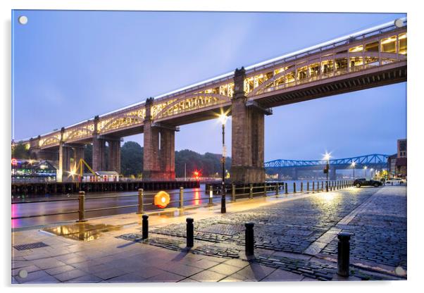 High Level Bridge, River Tyne Acrylic by Tim Hill