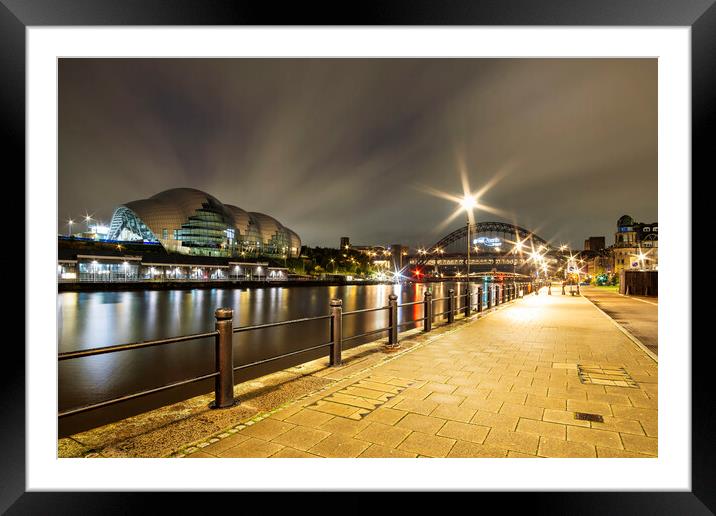 Newcastle Quayside Framed Mounted Print by Tim Hill