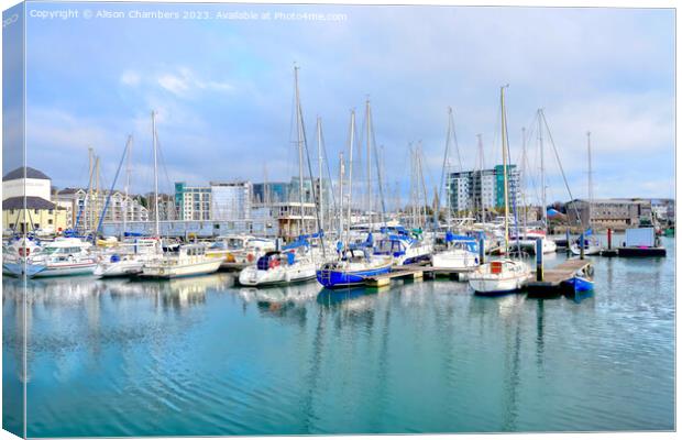 The Barbican Plymouth Canvas Print by Alison Chambers