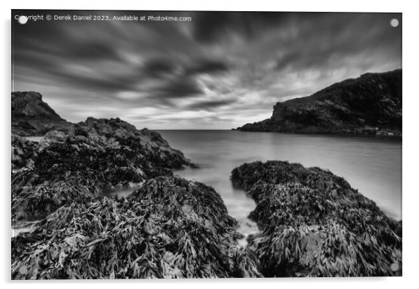 Moody Monochrome Cove in North Wales Acrylic by Derek Daniel