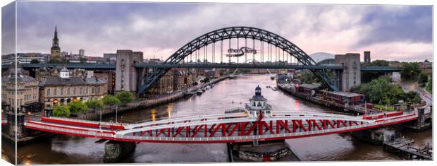 Iconic Newcastle Bridges Canvas Print by Tim Hill