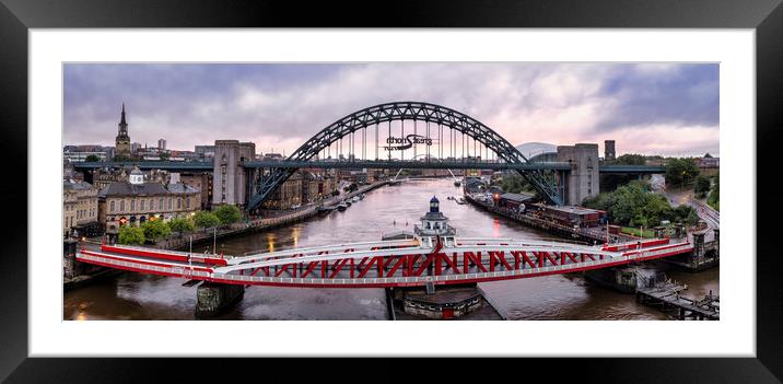 Iconic Newcastle Bridges Framed Mounted Print by Tim Hill