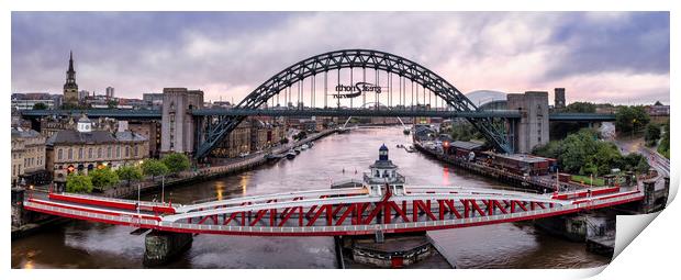 Iconic Newcastle Bridges Print by Tim Hill
