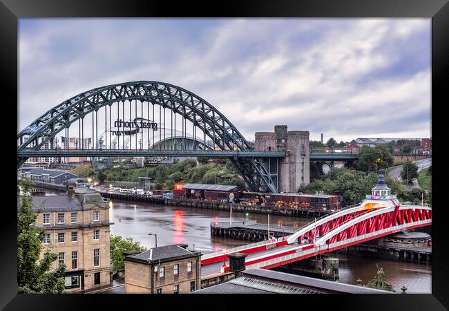 The Majestic Bridges of Newcastle Framed Print by Tim Hill