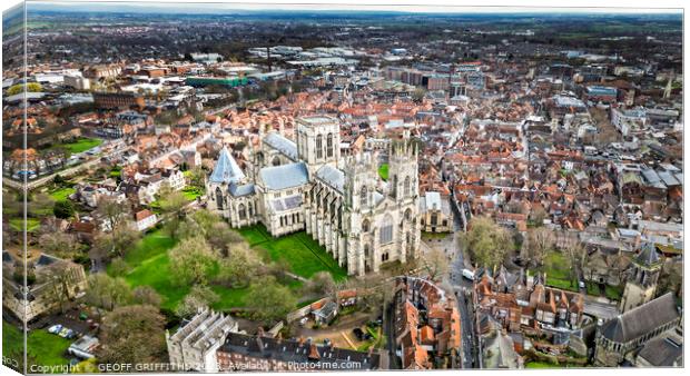 York Minster Canvas Print by GEOFF GRIFFITHS