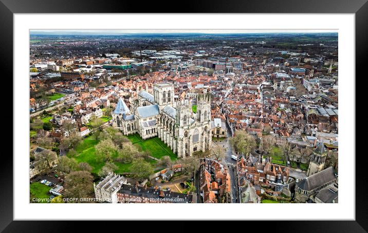 York Minster Framed Mounted Print by GEOFF GRIFFITHS