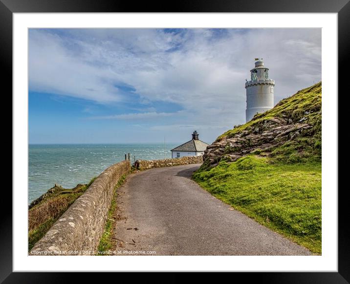 A windy day at Start Point  Framed Mounted Print by Ian Stone
