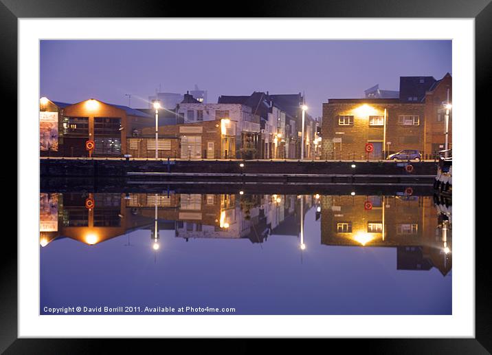 Water Reflections Framed Mounted Print by David Borrill