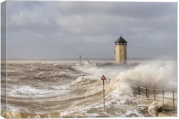 Batemans tower Brightlingsea undercover the storm  Canvas Print by Tony lopez