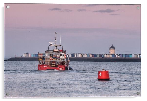 And so to work from Brightlingsea  Harbour  Acrylic by Tony lopez