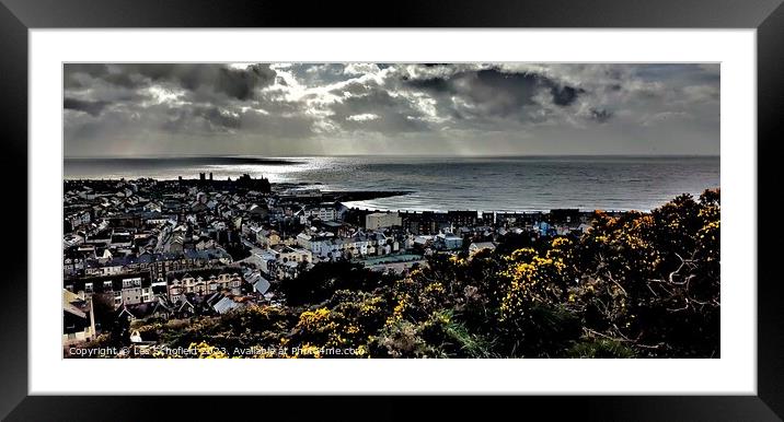 Stormy Aberystwyth from constitution hill  Framed Mounted Print by Les Schofield