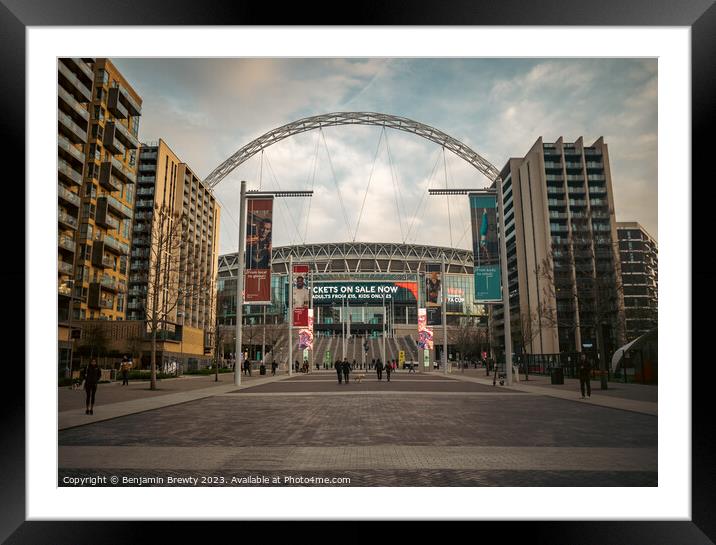 Wembley Stadium  Framed Mounted Print by Benjamin Brewty
