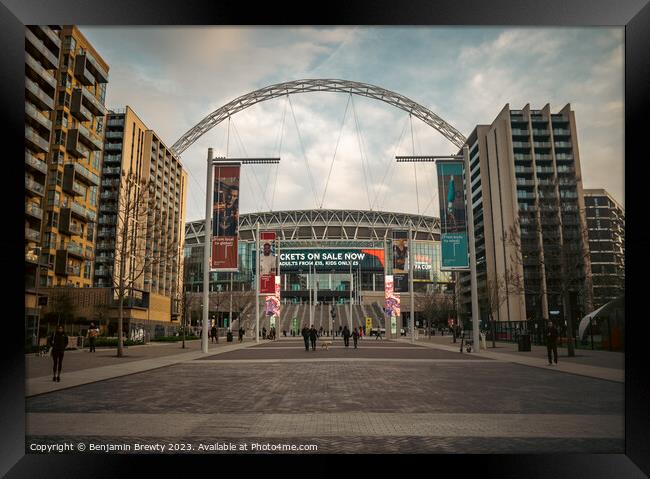 Wembley Stadium  Framed Print by Benjamin Brewty