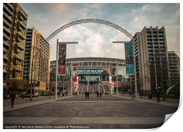 Wembley Stadium  Print by Benjamin Brewty