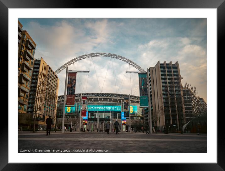 Wembley Stadium  Framed Mounted Print by Benjamin Brewty