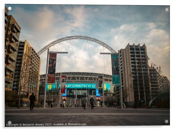 Wembley Stadium  Acrylic by Benjamin Brewty